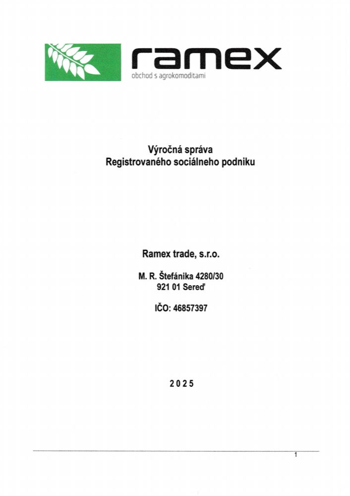 Titulná strana Výročnej správy 2025